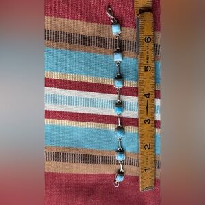 Sterling larimar Squared Link Bracelet - Bright Blue